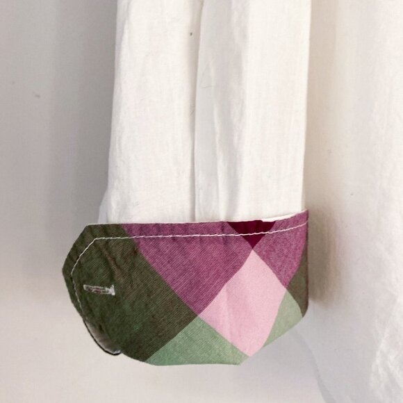 ESPIRIT White Cotton Floral Embroidered  Long Sleeve Shirt M/10 - Picture 4 of 8